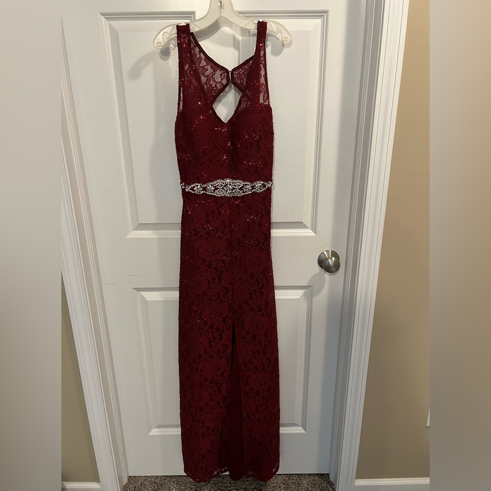 My Michelle Maroon Dress